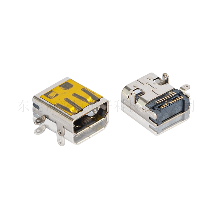 HDMI D型母座19pin前插後貼