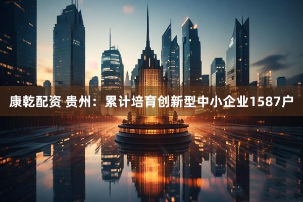 康乾配资 贵州:累计培育创新型中小企业1587户